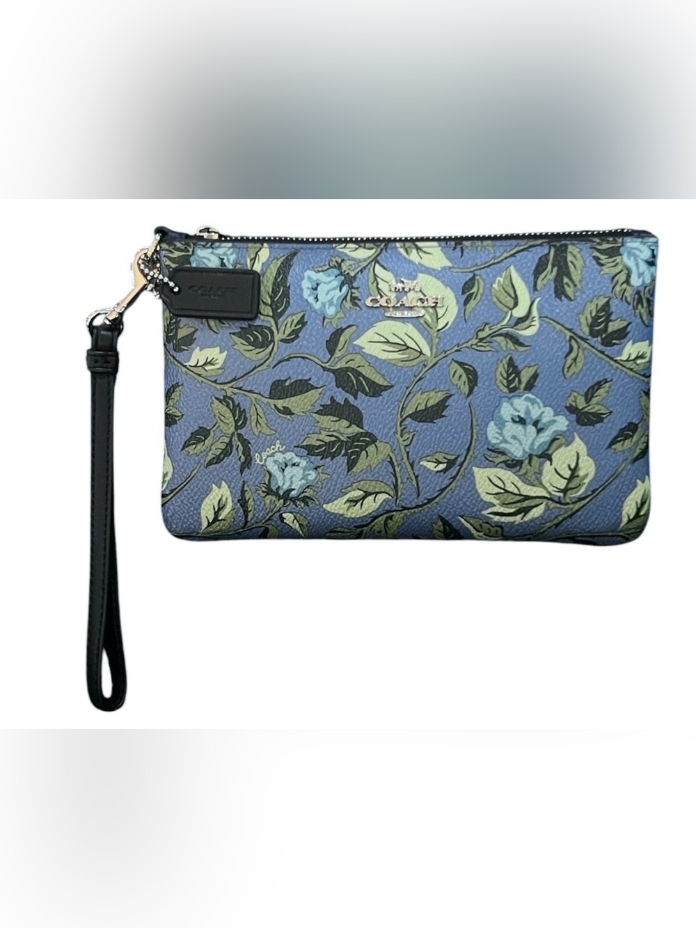 Coach Sleeping Rose Medium Wristlet, NWOT